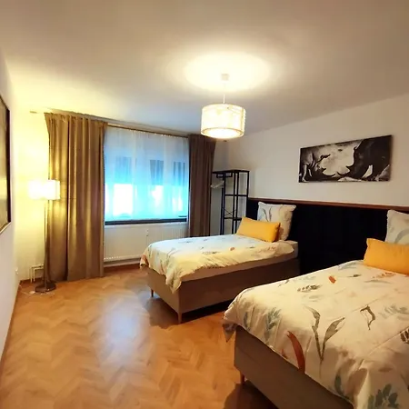Apartmán Over River Near Frankfurt-130 Qm-4 Rooms- 6 Beds-parking-air Conditioner