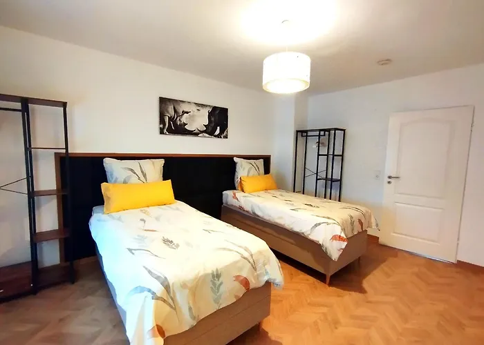 Apartamento Over River Near Frankfurt- 4 Rooms- 6 Beds- Free Parking- Ac *